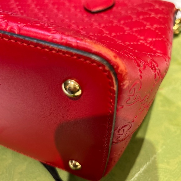 Guccisima leather AUTHENTIC handbag with shoulder strap - Picture 9 of 14